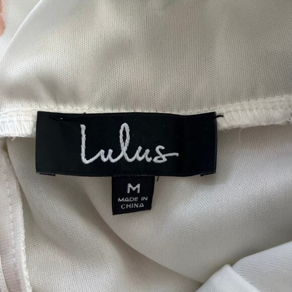 Lulu's Romantic Possibilities White Floral Print Maxi Dress Medium Princesscore - Picture 5 of 12